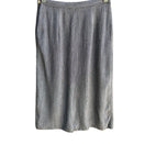 Switch Tahari Vintage Womens Gray Pinstripe Linen Blend Lined Pleat Waist Pencil Skirt 4 2 image