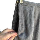 Switch Tahari Vintage Womens Gray Pinstripe Linen Blend Lined Pleat Waist Pencil Skirt 4 3 image