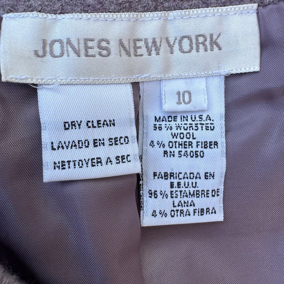 Jones New York Vintage Preppy Lilac Wool Back Zip Pencil Skirt 10 Old Money