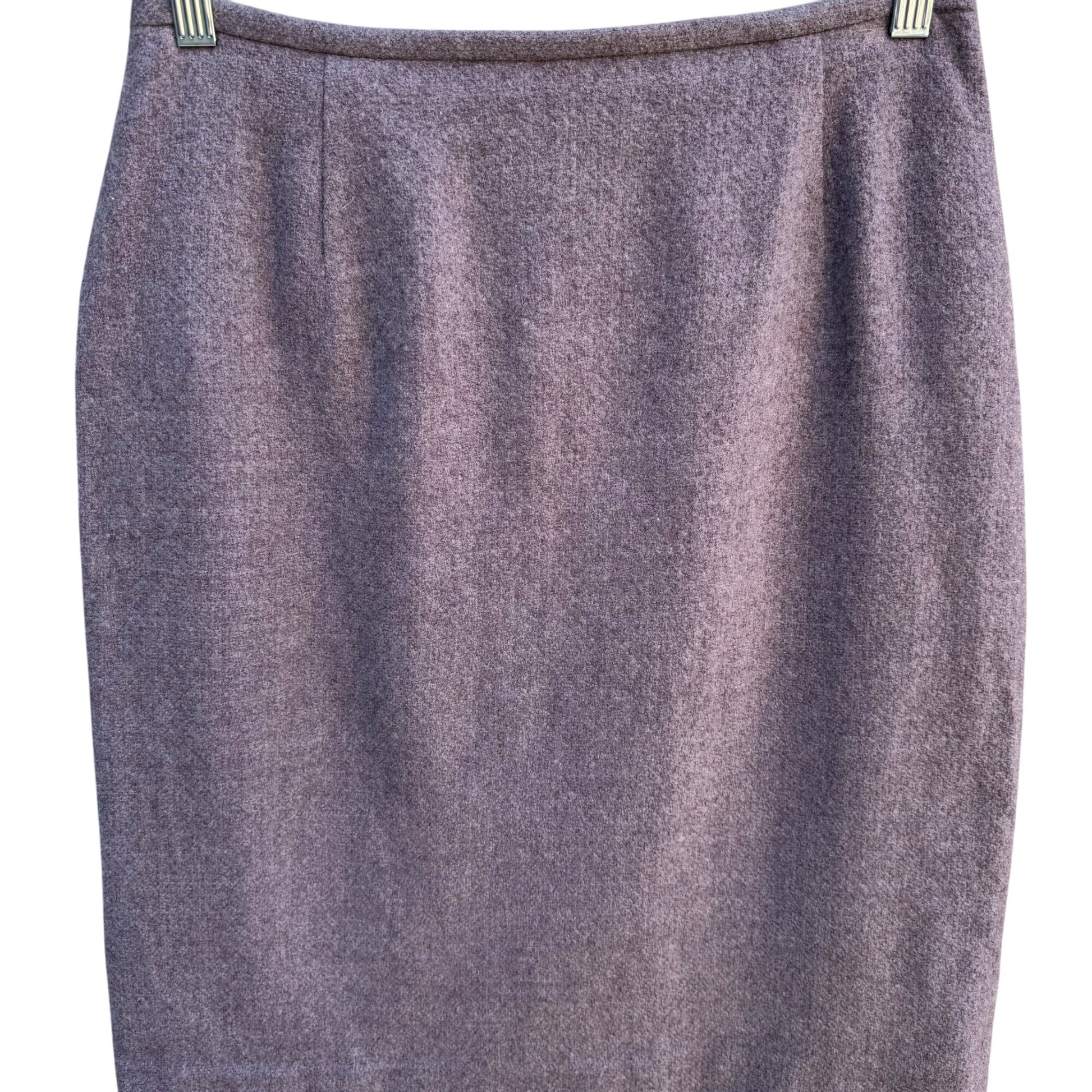 Jones New York Vintage Preppy Lilac Wool Back Zip Pencil Skirt 10 Old Money