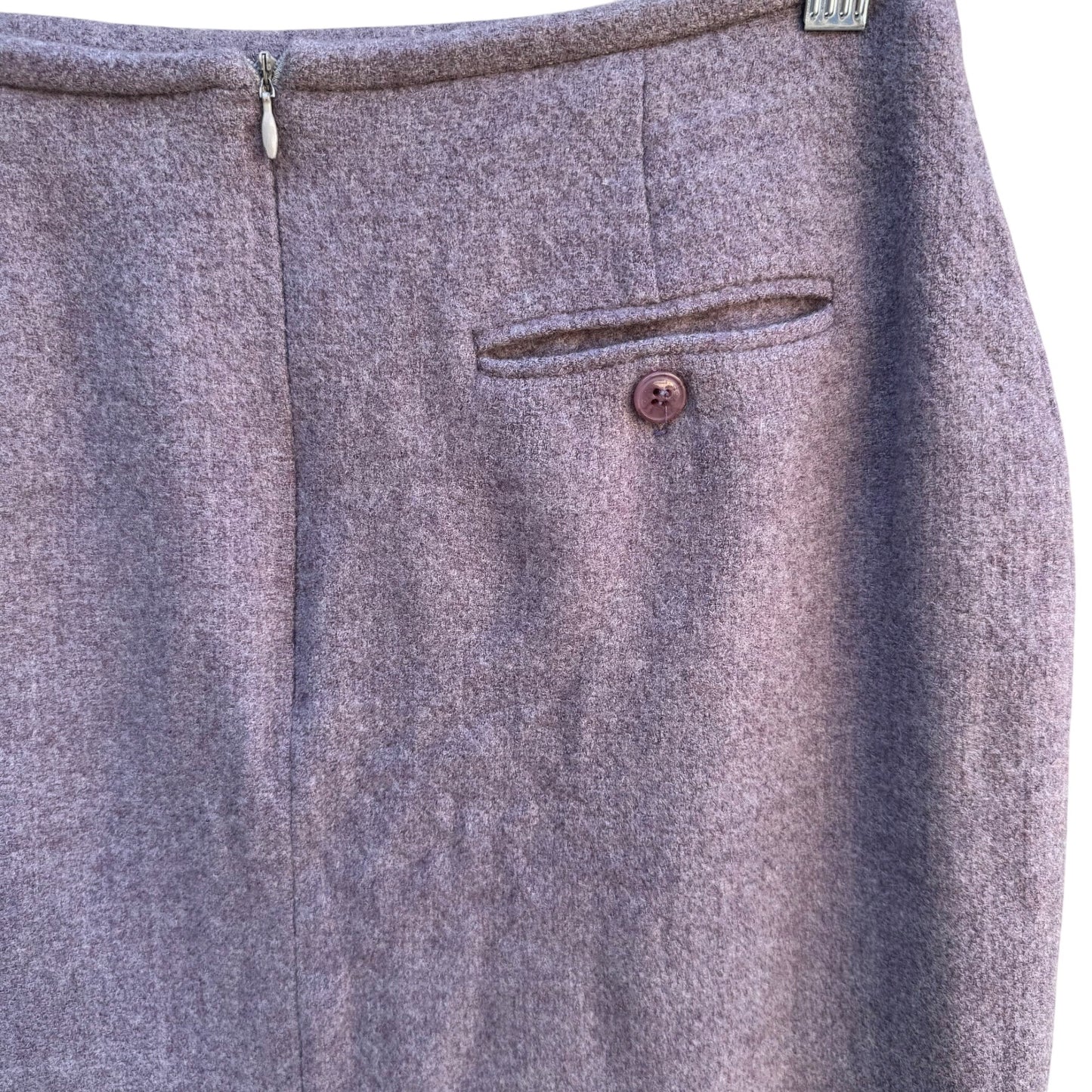 Jones New York Vintage Preppy Lilac Wool Back Zip Pencil Skirt 10 Old Money