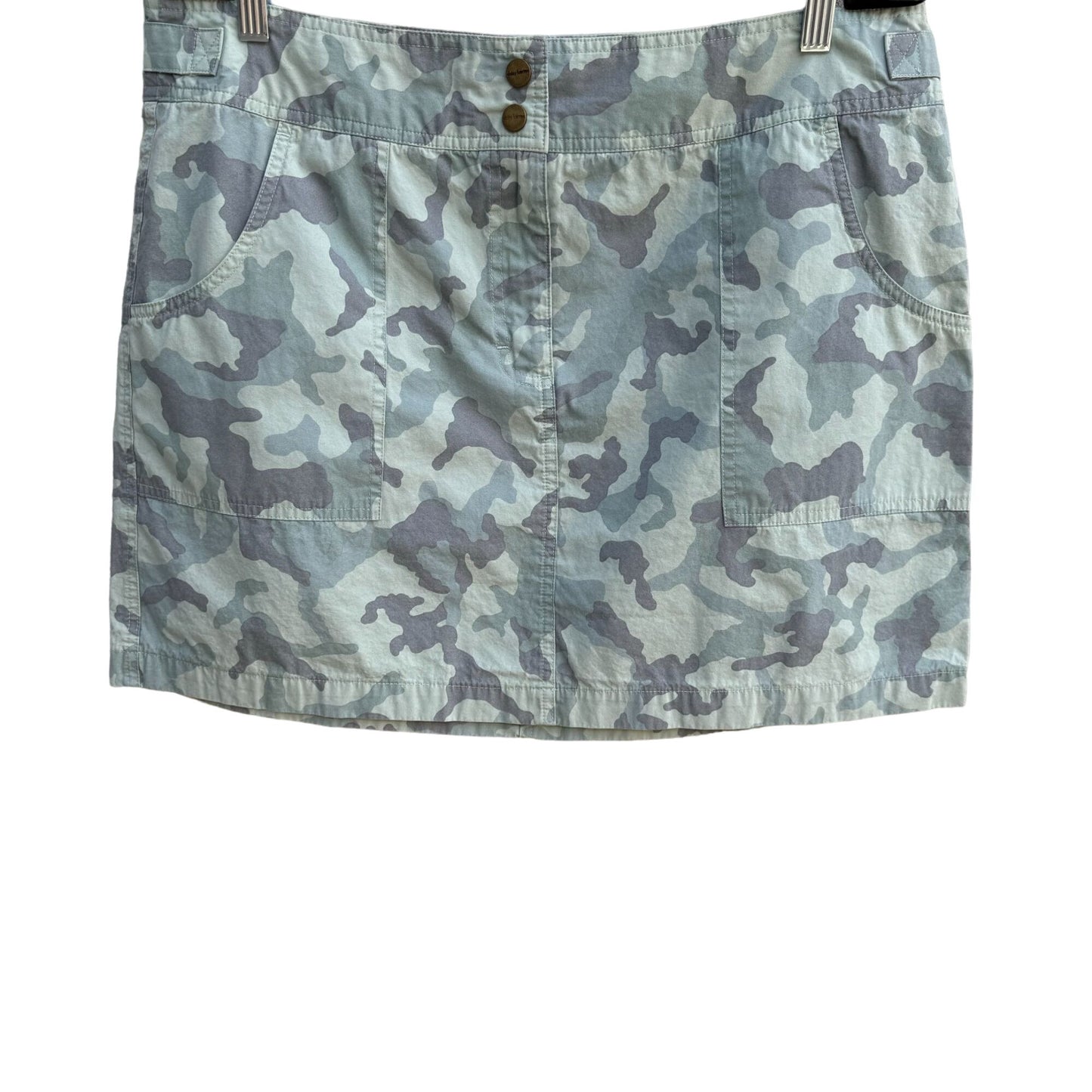 Daisy Fuentes Camo Print Womens Front Pockets Adjustable Waist Mini Skirt 14