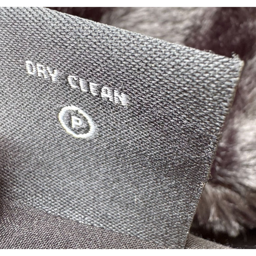 G By Giuliana Glam Black Faux Fur Drape Lined Super Soft Vest Soft Womens XS