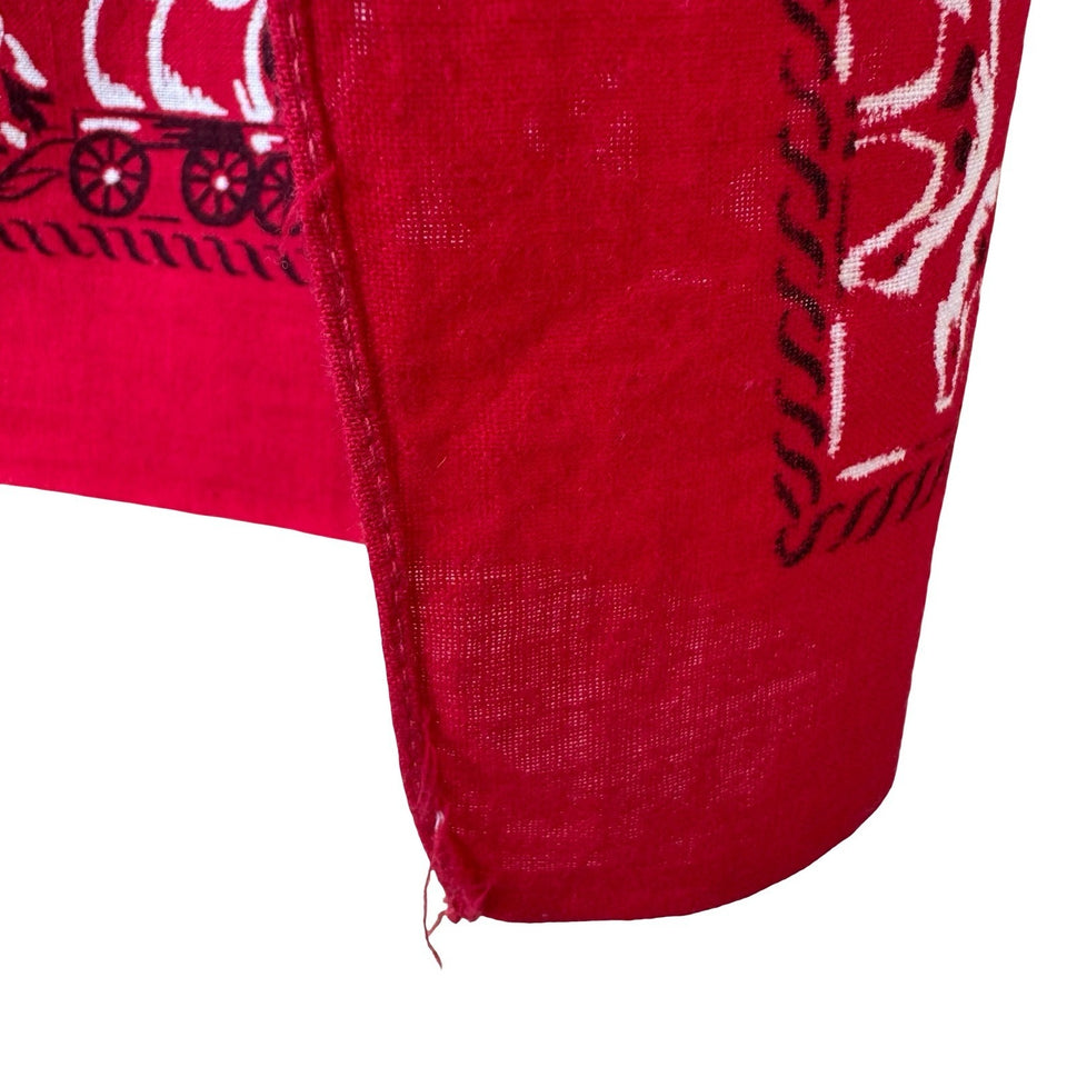 Swagger Vintage 50s Red Western Bronco Chuck Wagon Cotton Bandana Neckerchief