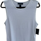 Switch Karen Scott Womens White Textured Ribbed Sleeveless Shell Top L NEW Minimalist 3 image