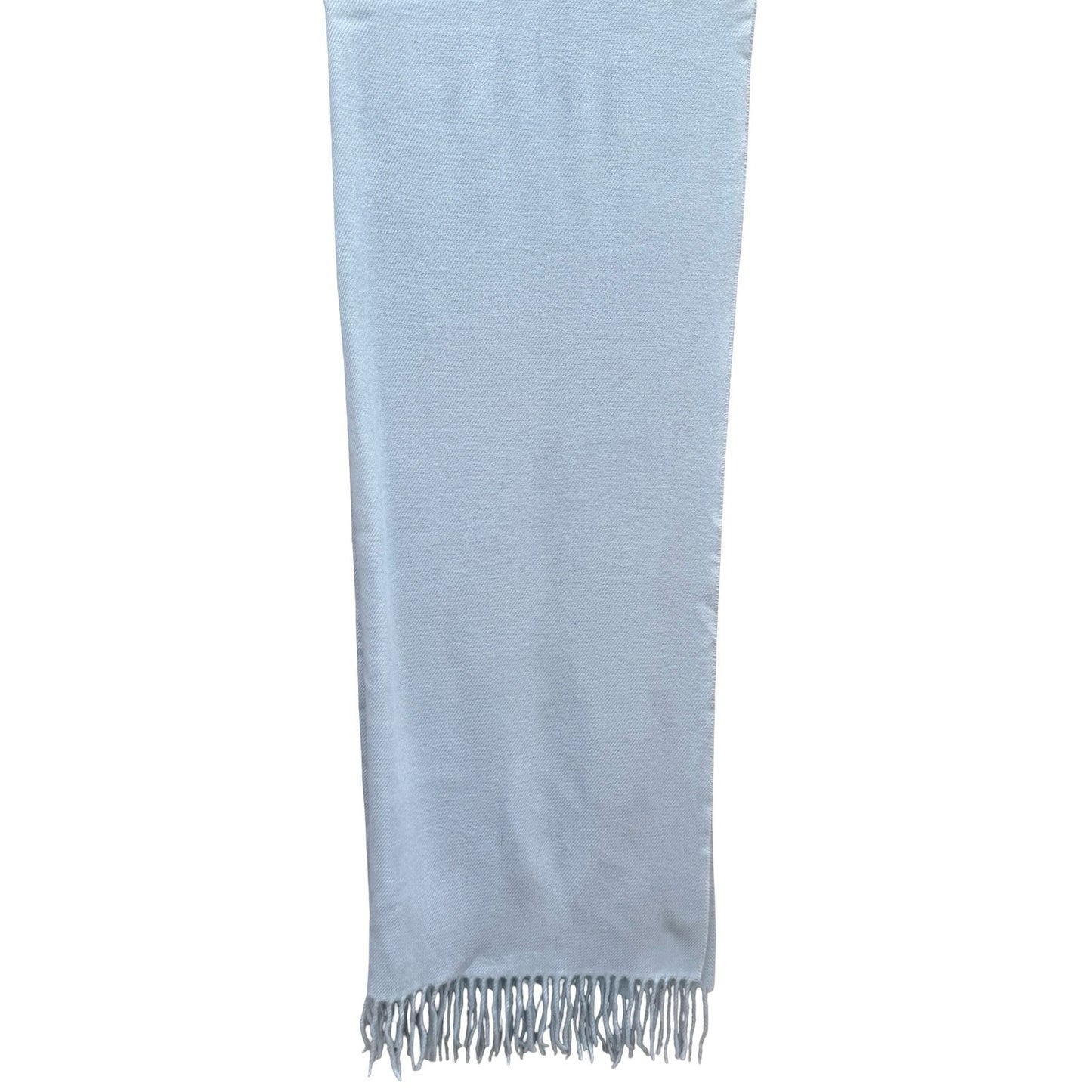 Light Blue Pashmina Shawl Wrap Fringe Trim Solid Pastel Scarf Wedding Evening