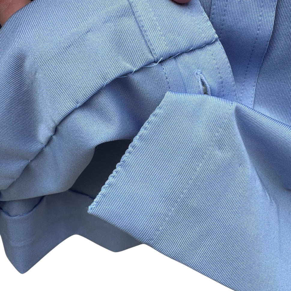 Dorce Vintage 70s Womens Light Blue Button-Up Long Sleeve Shirt Blouse Top 16