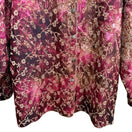 Switch Vintage Art to Wear Boho Brocade Reversible Floral Tapestry Band Collar Jacket 2XL 2 image