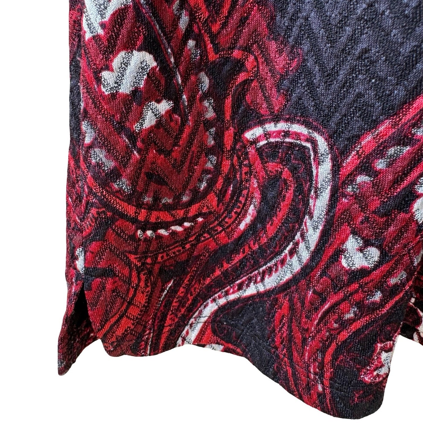 Kasper Dark Academia Corporate Goth Sleeveless Paisley Textured Shell Blouse L