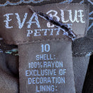 Switch Eva Blue Y2K Paisley Beaded Whimsigoth Handkerchief Hem Slip Dress Black 10P 2 image