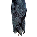 Switch Eva Blue Y2K Paisley Beaded Whimsigoth Handkerchief Hem Slip Dress Black 10P 3 image
