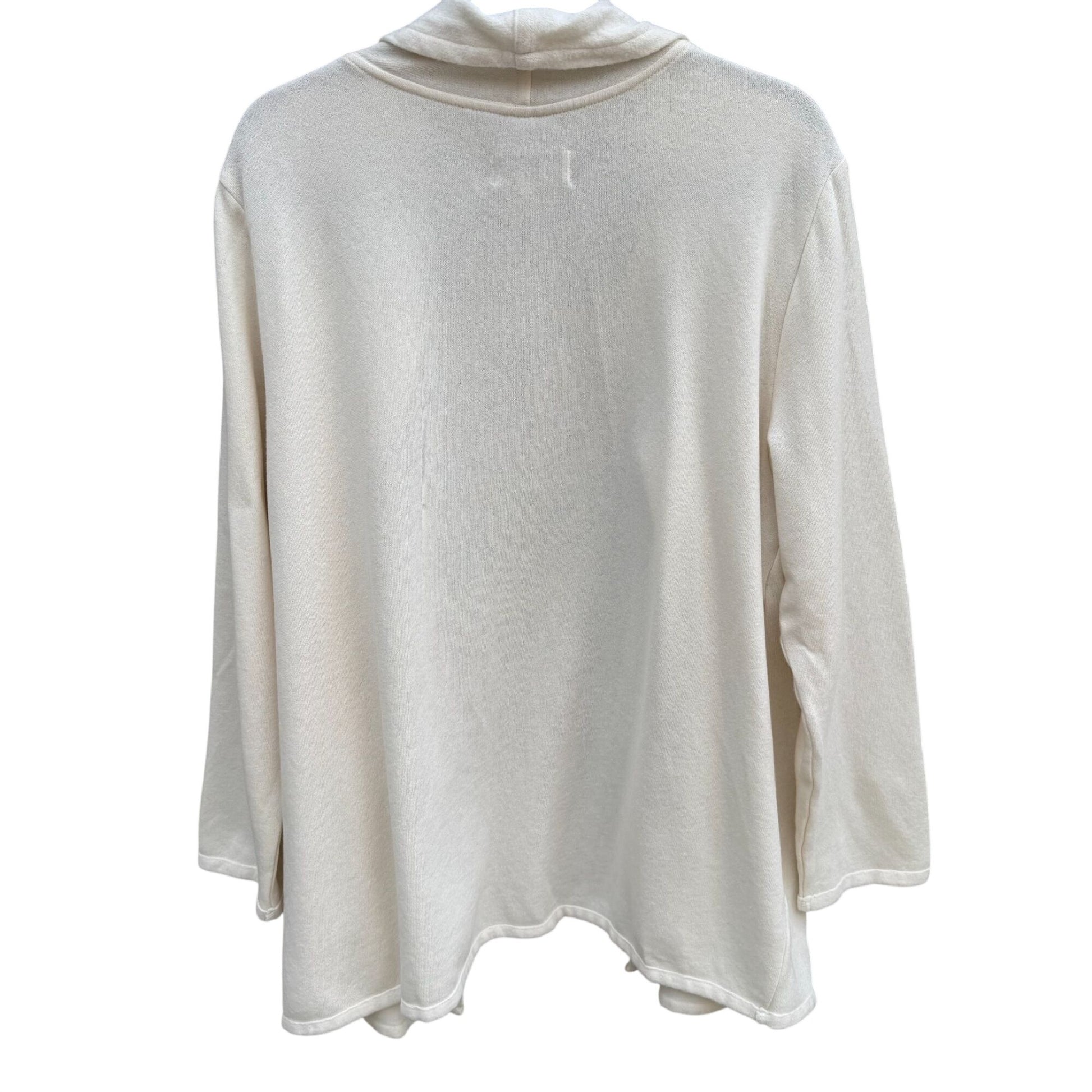 Koolaburra UGG Womens Open Front Fleece Sherpa Cardigan Jacket Minimalist Cream L