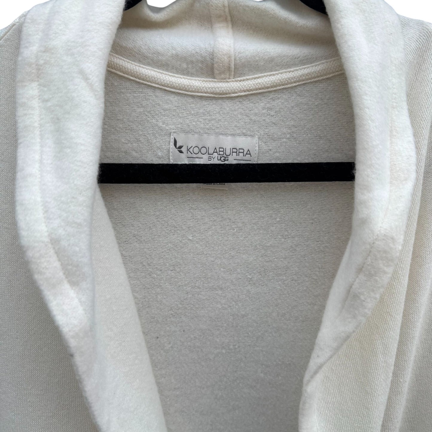 Koolaburra UGG Womens Open Front Fleece Sherpa Cardigan Jacket Minimalist Cream L