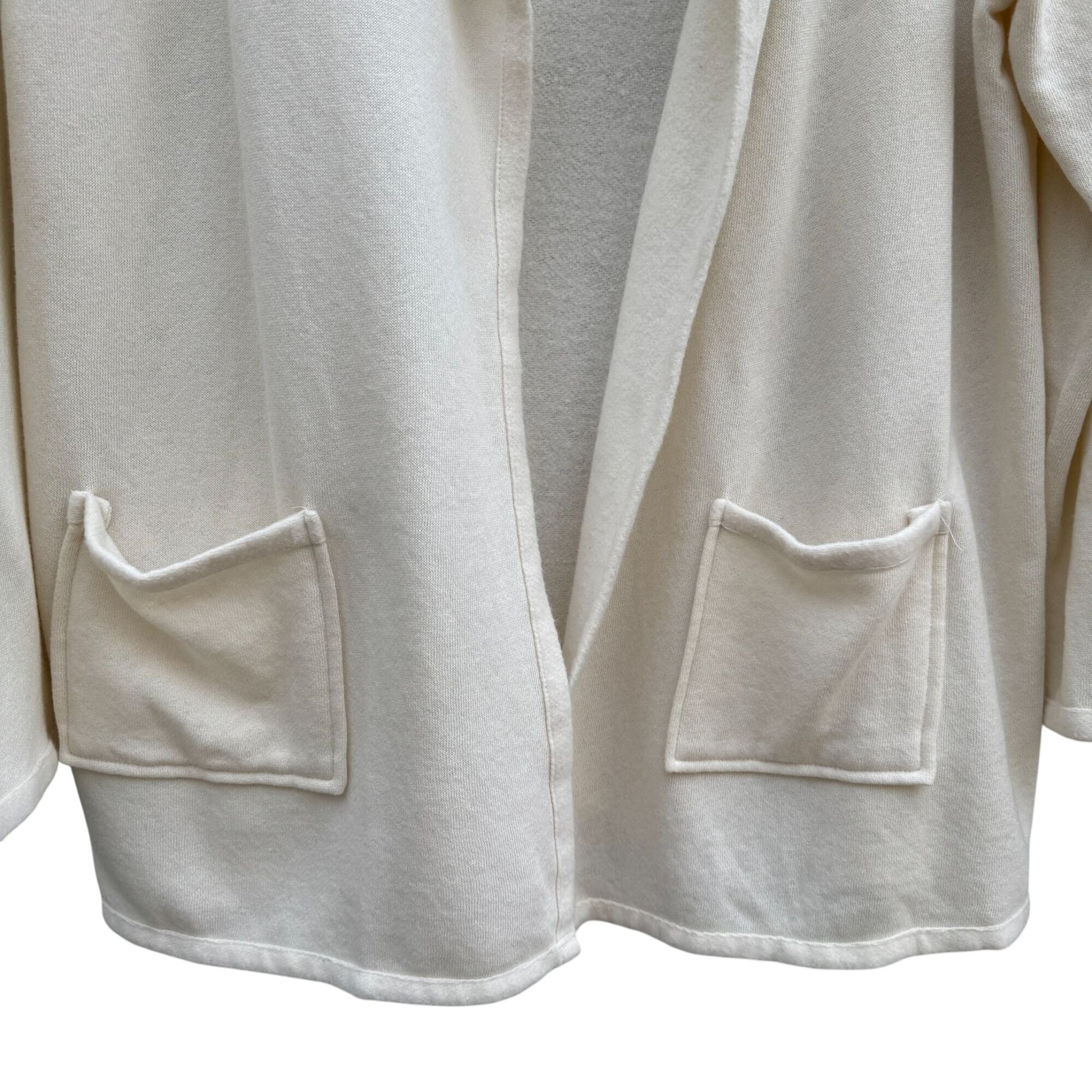 Koolaburra UGG Womens Open Front Fleece Sherpa Cardigan Jacket Minimalist Cream L