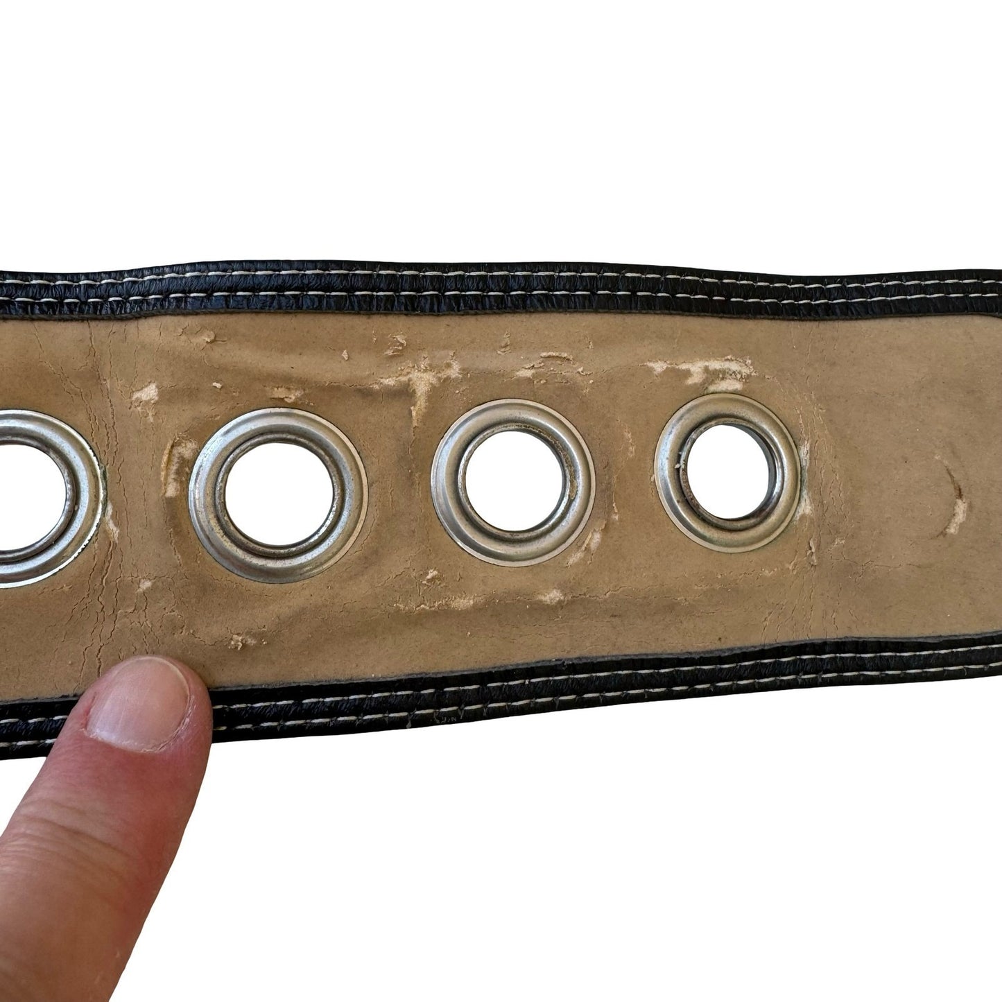 Tracy Reese Y2K Designer Edgy Boho Black Leather Wide Belt Orbital Buckle S