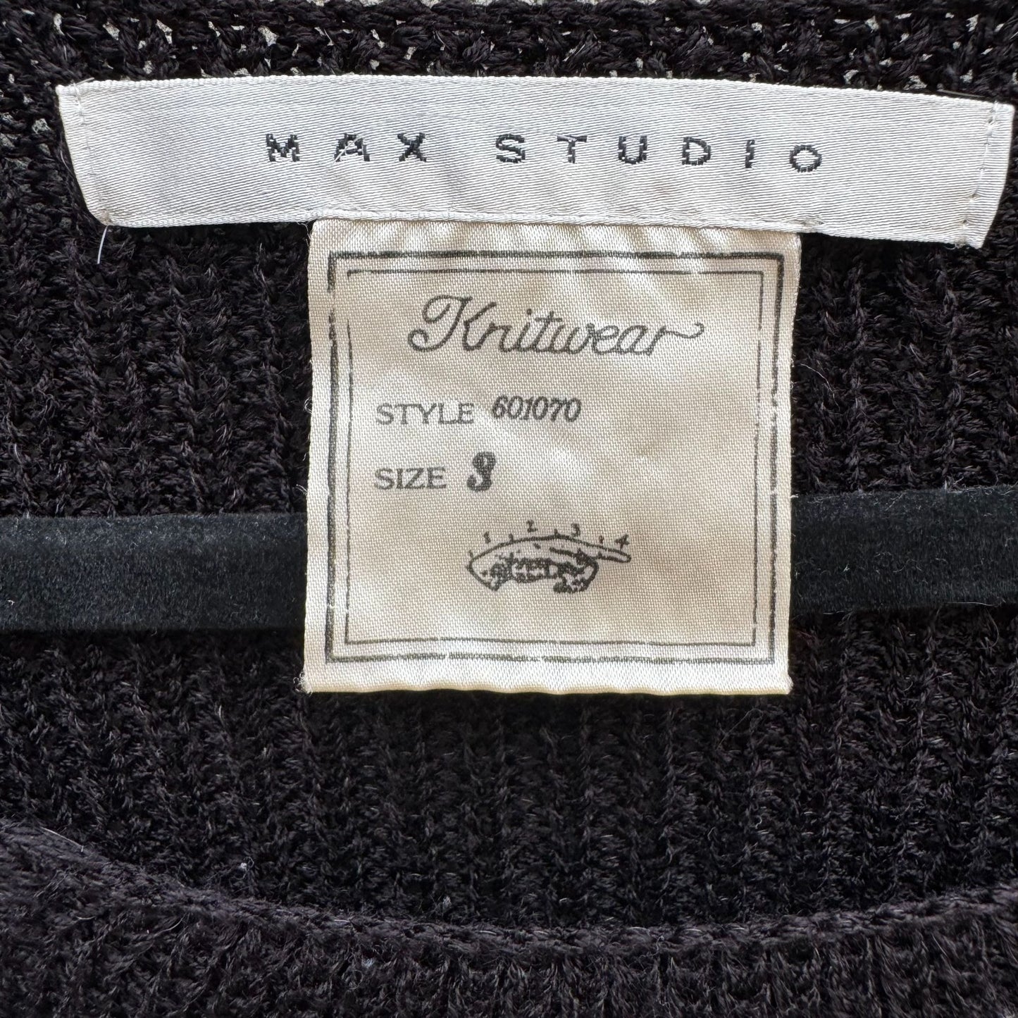 Max Studio Knitwear Womens Black Heavy Knit Pullover Tunic Sweater Minimalist XL