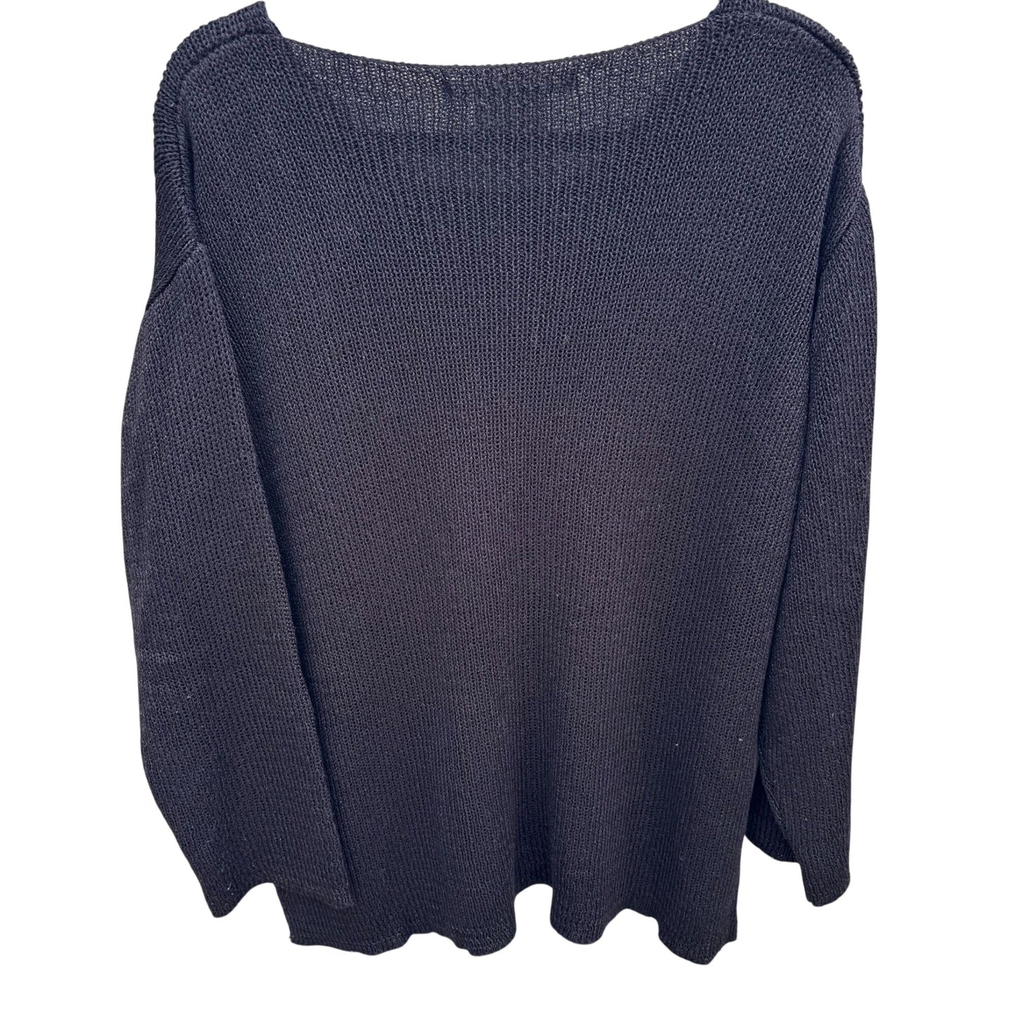 Max Studio Knitwear Womens Black Heavy Knit Pullover Tunic Sweater Minimalist XL