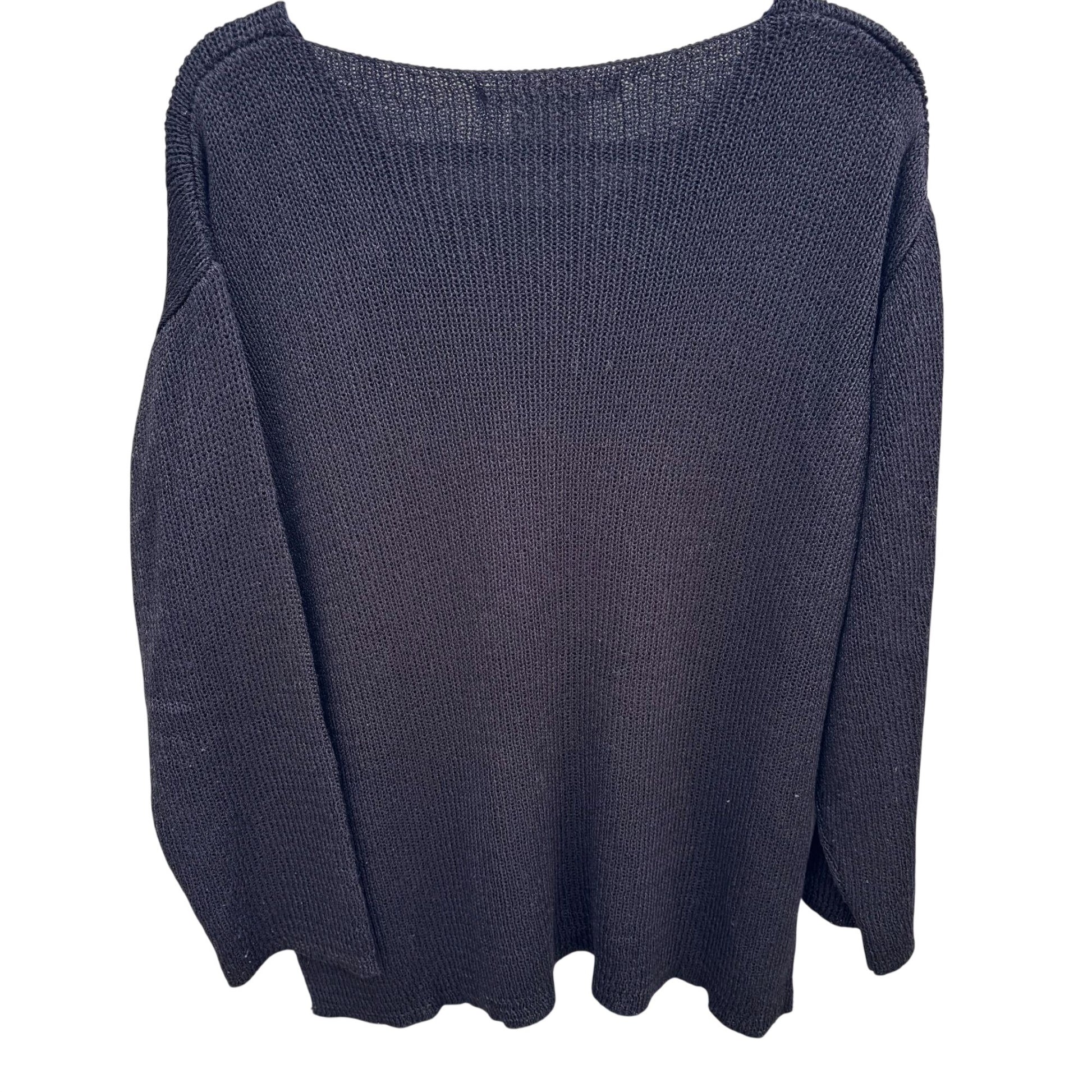 Max Studio Knitwear Womens Black Heavy Knit Pullover Tunic Sweater Minimalist XL