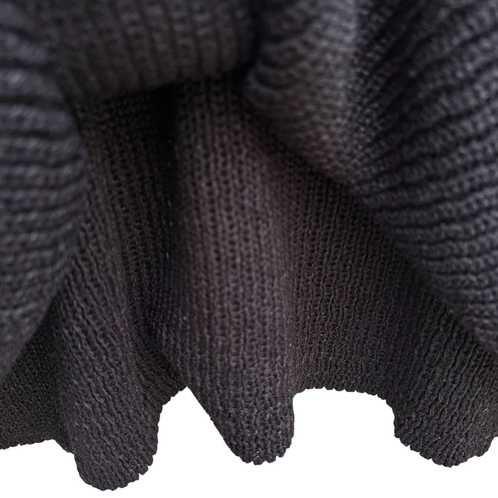 Max Studio Knitwear Womens Black Heavy Knit Pullover Tunic Sweater Minimalist XL
