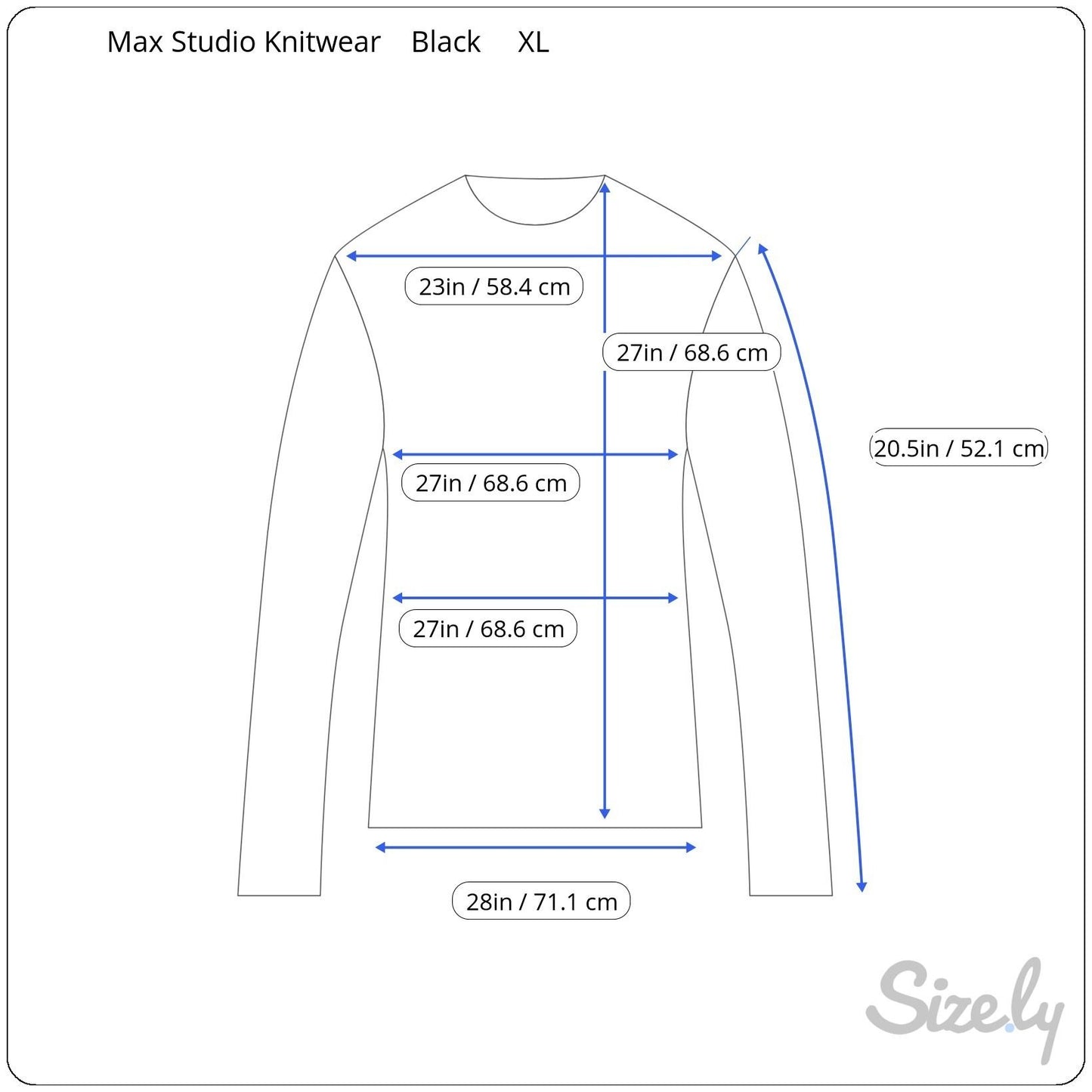 Max Studio Knitwear Womens Black Heavy Knit Pullover Tunic Sweater Minimalist XL