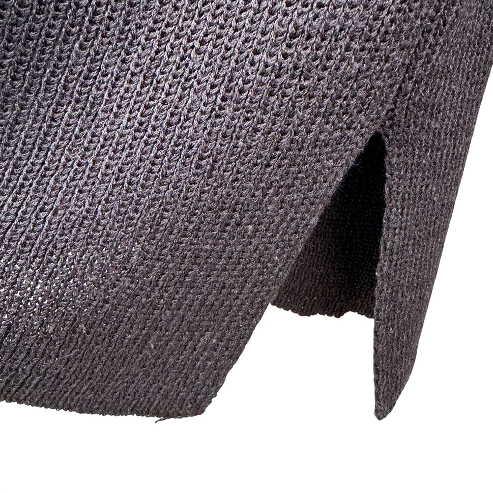 Max Studio Knitwear Womens Black Heavy Knit Pullover Tunic Sweater Minimalist XL