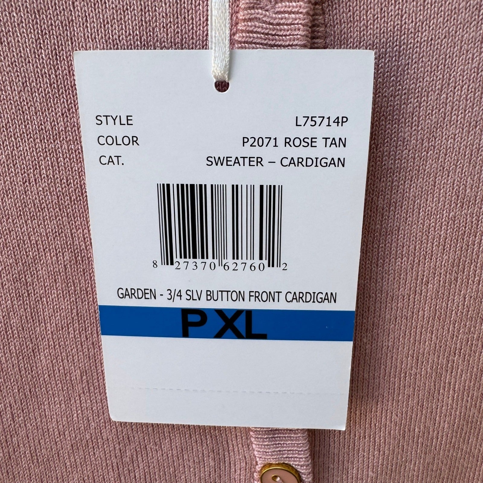 Carolyn Taylor Feminine Grannycore Layer 3/4 Sleeve Cardigan Pastel Pink PXL NEW