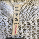 Switch POL Womens Open Knit Cardigan Cream Ivory Crochet Style Kimono Sleeve Medium NEW 2 image