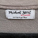 Switch Michael Stars Y2K Grey Camo Waffle Knit Thermal V-Neck Henley Top OS Gorpcore 2 image