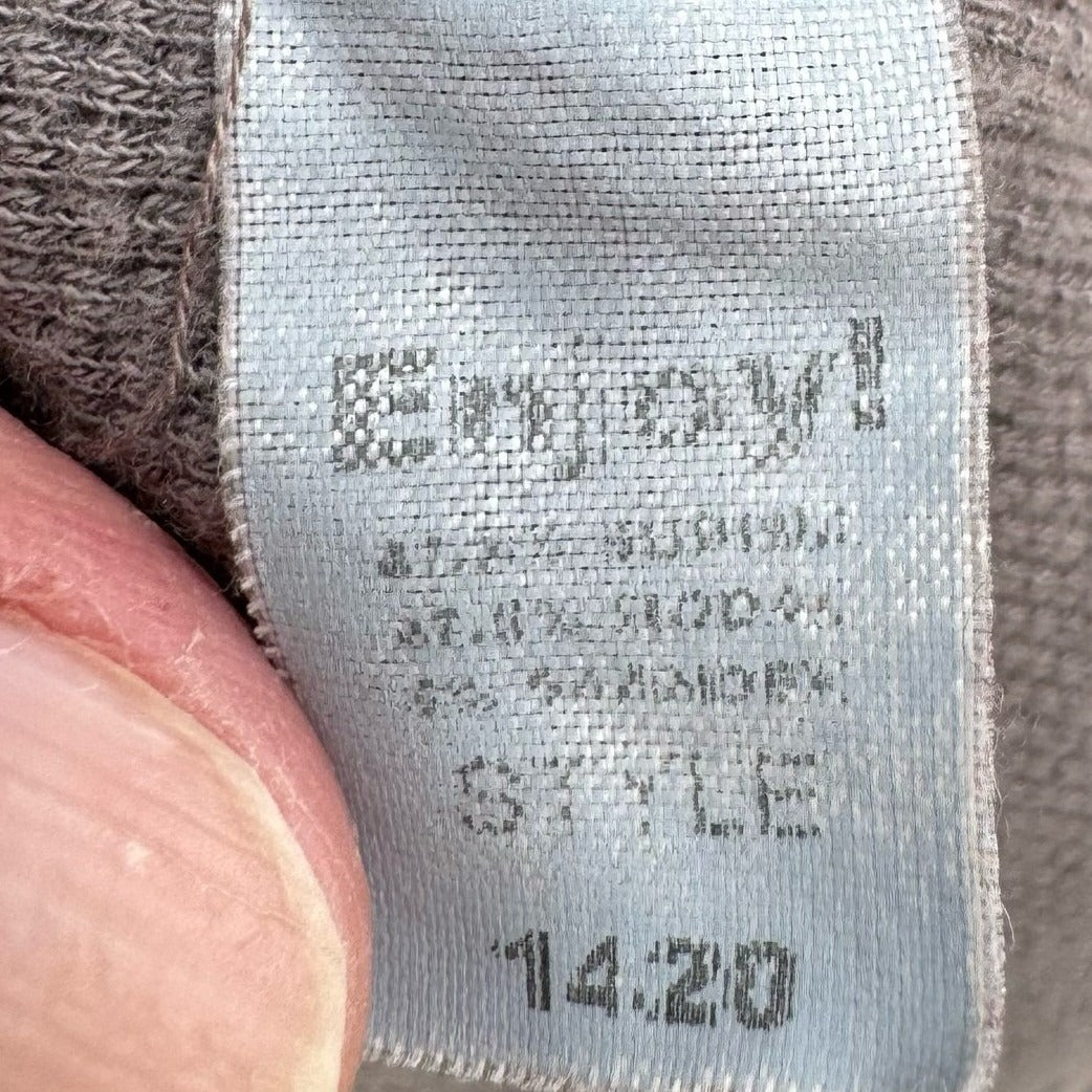 Michael Stars Y2K Grey Camo Waffle Knit Thermal V-Neck Henley Top OS Gorpcore