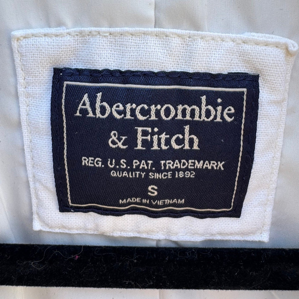 Abercrombie & Fitch White Linen Double Breasted Blazer Jacket Minimalist Coastal