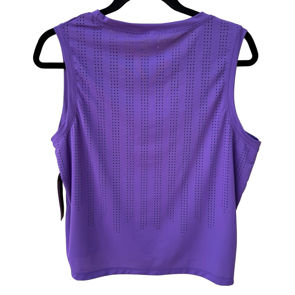 Ebb & Flow Lululemon Purple Perforated Sleeveless Athletic Tank L NEW Activewear