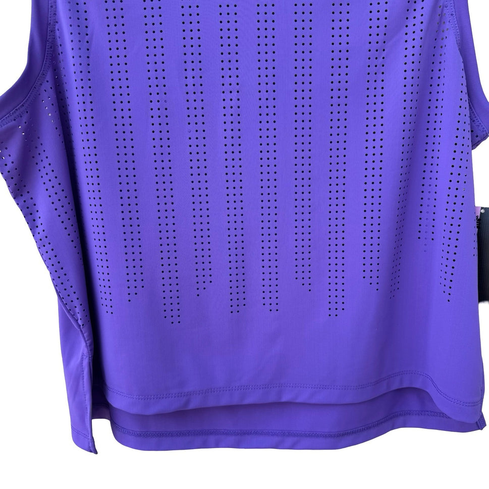 Ebb & Flow Lululemon Purple Perforated Sleeveless Athletic Tank L NEW Activewear