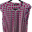 Switch Nine West Careerwear Mod Professional Geometric Chain Link Sleeveless Blouse L 3 image