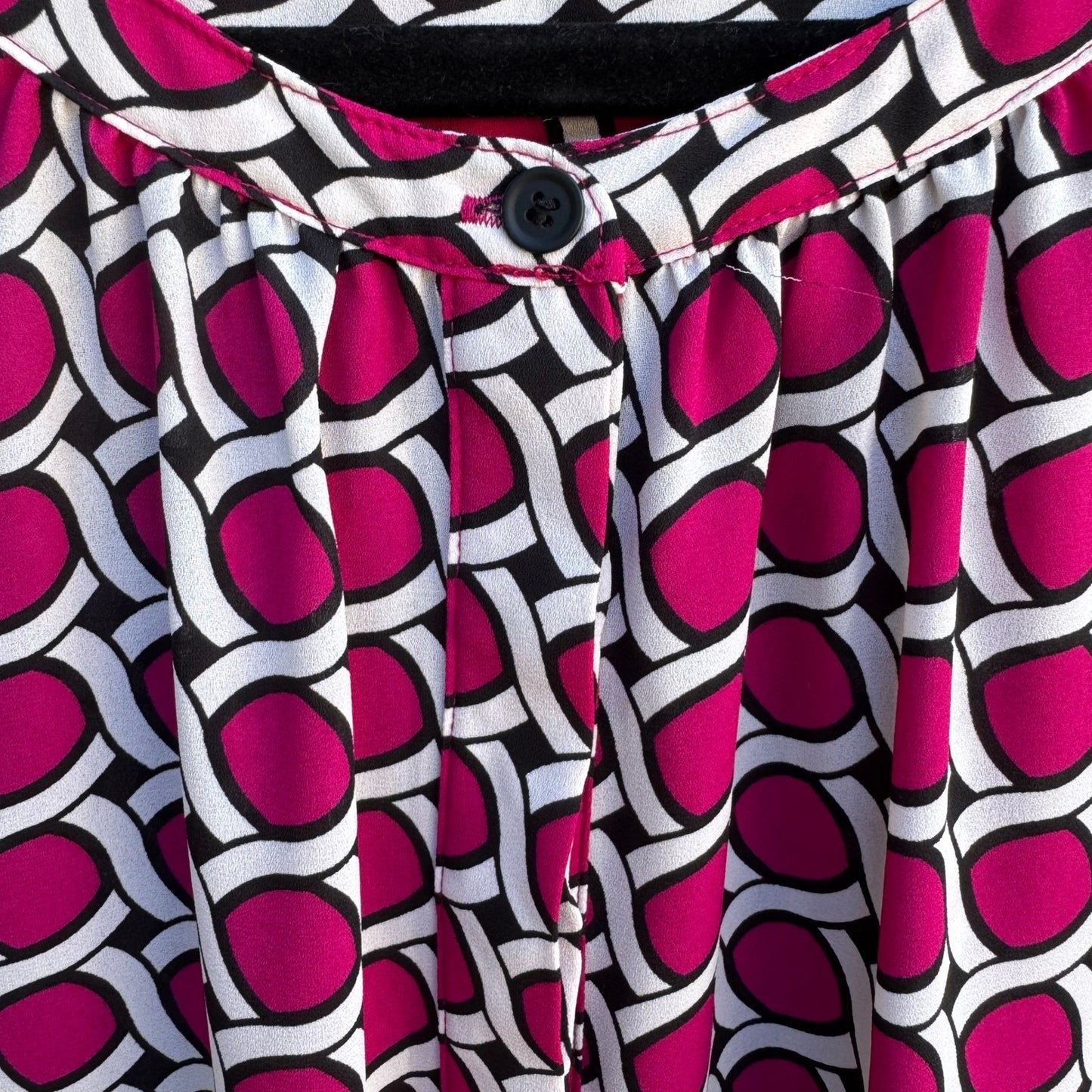 Nine West Careerwear Mod Professional Geometric Chain Link Sleeveless Blouse L