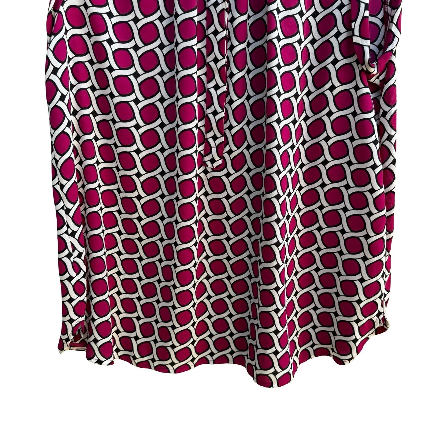 Nine West Careerwear Mod Professional Geometric Chain Link Sleeveless Blouse L