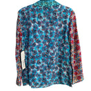 Switch Diane Gilman Silk Paisley Long Sleeve Sequins Beads Shirt Blouse Tunic New S 2 image