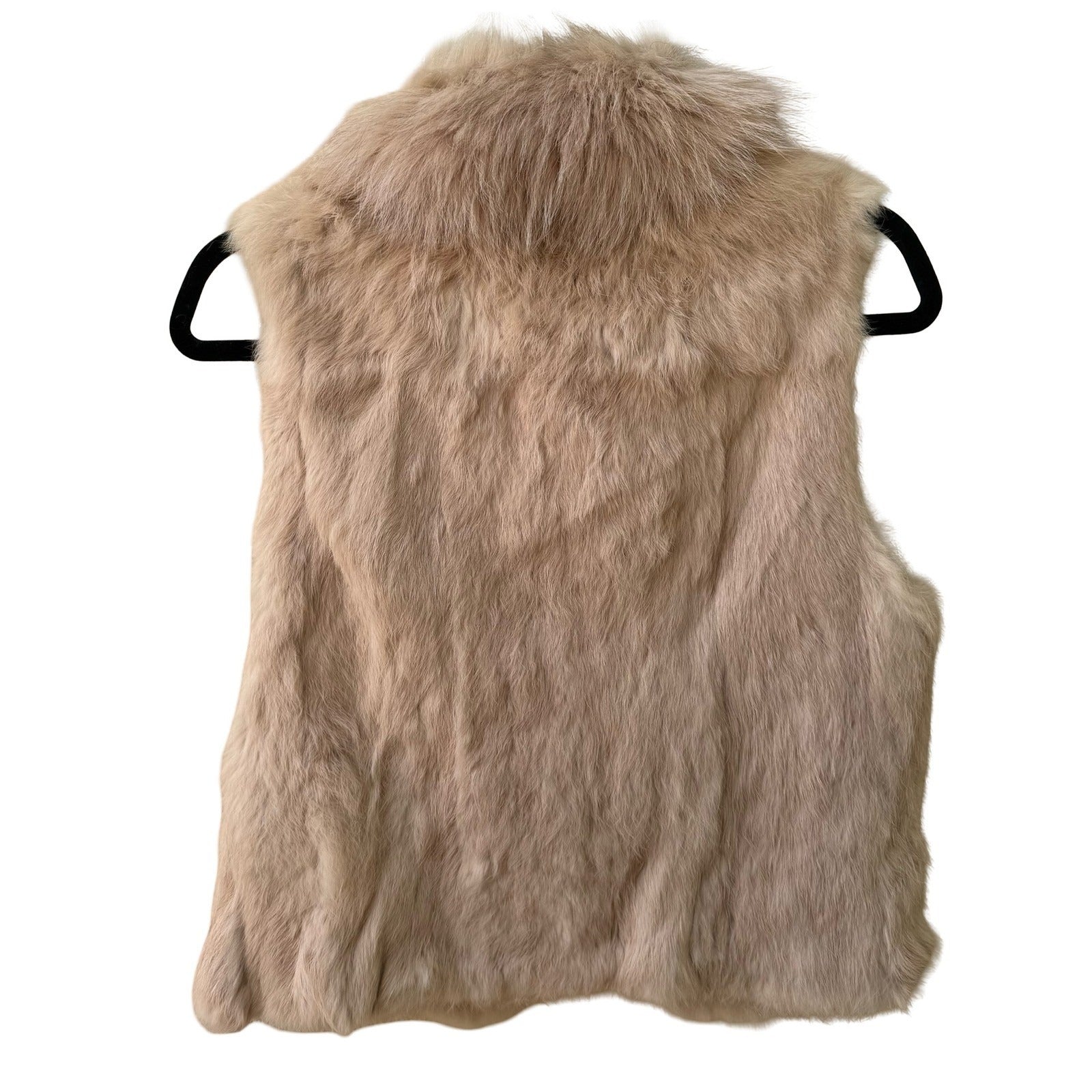Sheri Bodell Mob Wife Boho Festival Glamour Quiet Luxury Rabbit Fox Fur Vest S
