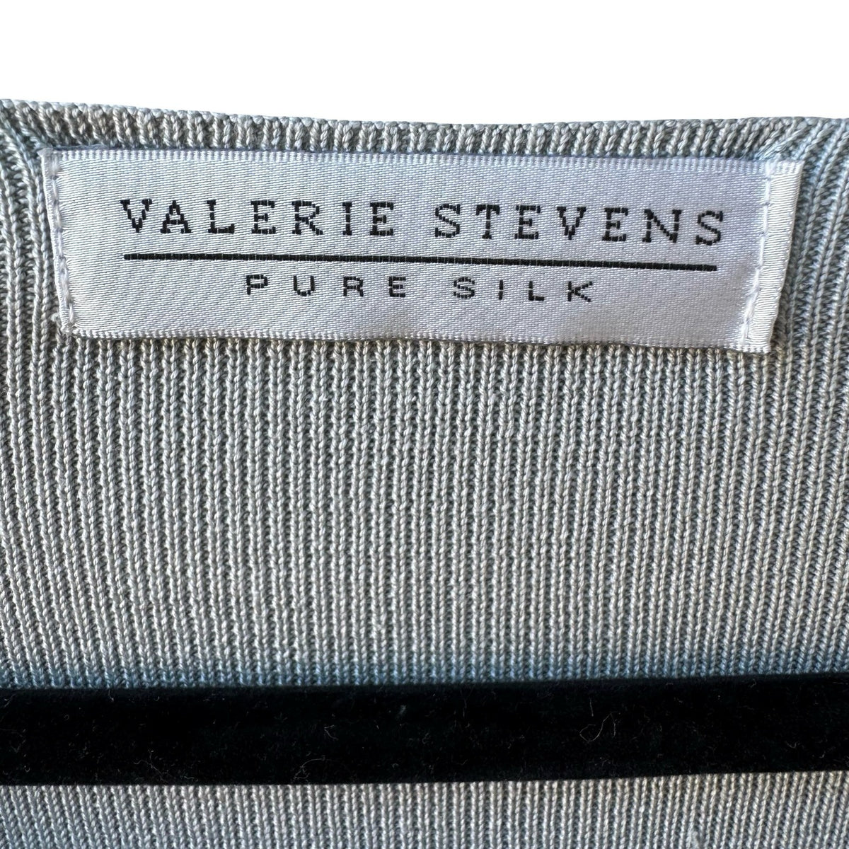 Valerie Stevens Pure Silk Square Neck Pointelle Knit Sweater Pastel Blue XL NEW