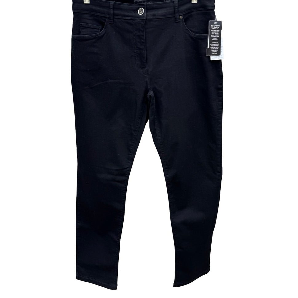 Betty Barclay BB Jeans Perfect Slim Black Pants Womens Size US 14 NWT 3960/1806