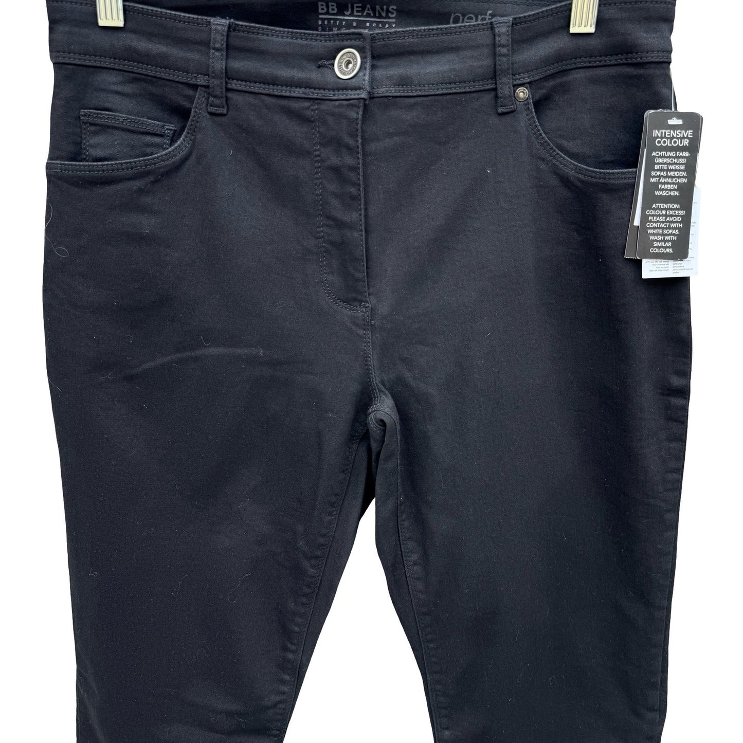 Betty Barclay BB Jeans Perfect Slim Black Pants Womens Size US 14 NWT 3960/1806