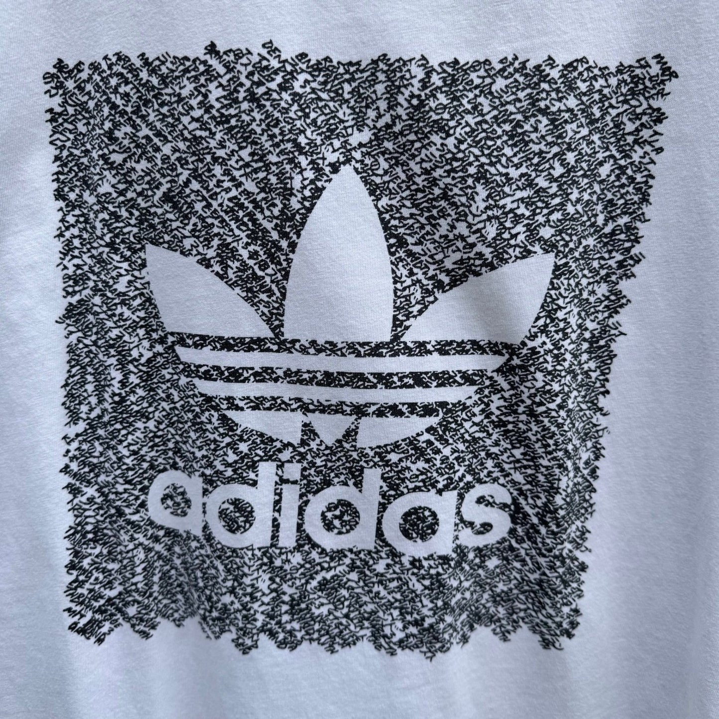 Adidas Originals Trefoil Box Graphic T-Shirt White Mens M Athleisure Streetwear