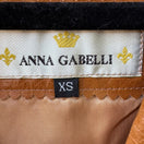 Switch Anna Gabelli Y2K Minimalist Chic Luxury Leather Shawl Lapel Blazer Jacket Tan XS 2 image