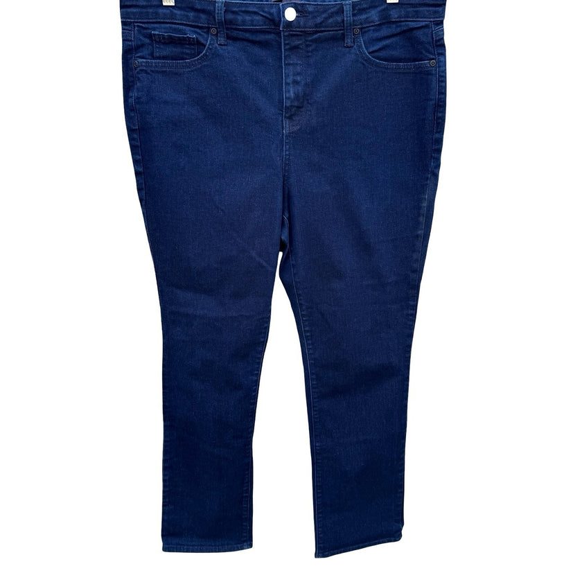 NYDJ Sheri Slim Jeans Womens 16 Dark Wash Blue Lift Tuck High Rise Denim Pants