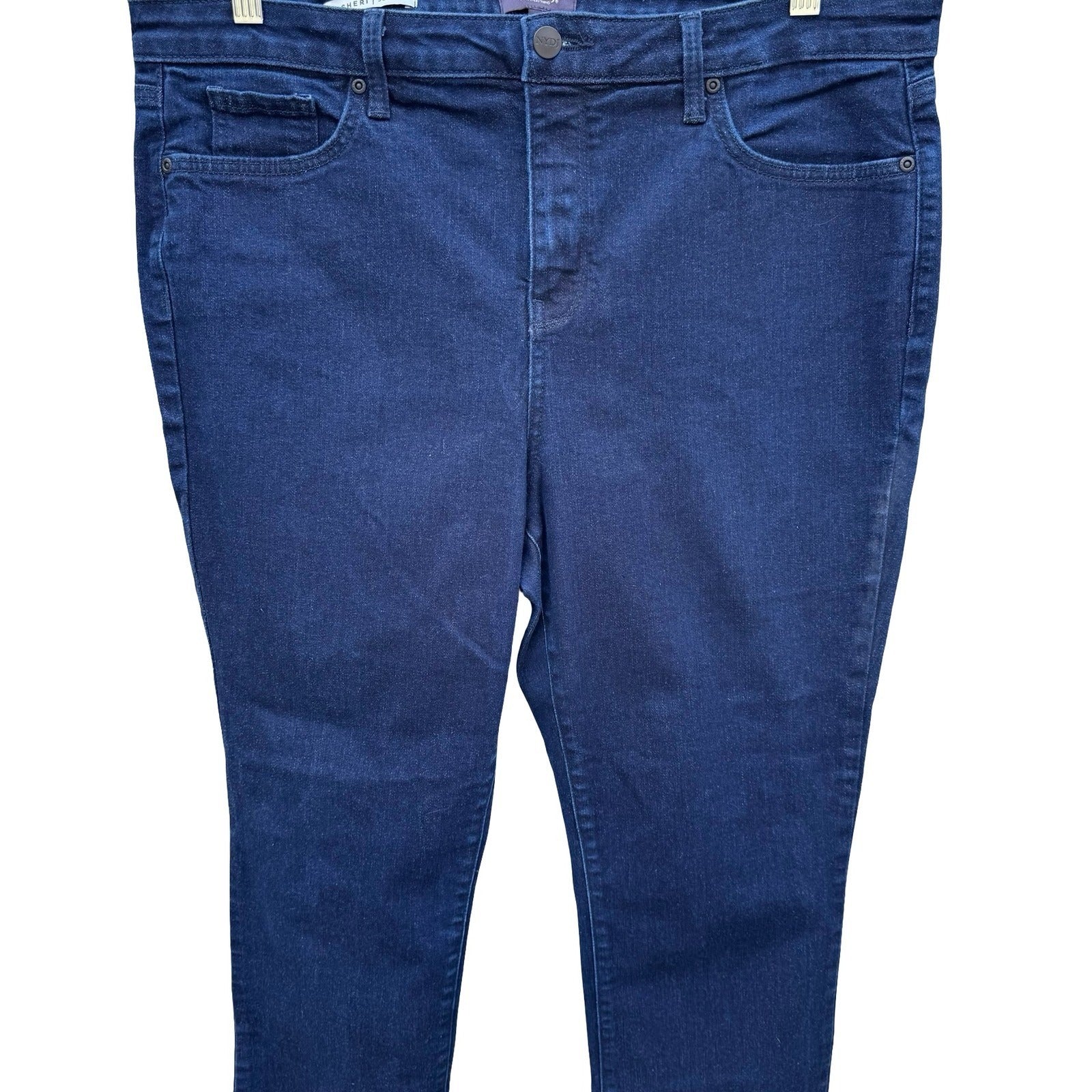 NYDJ Sheri Slim Jeans Womens 16 Dark Wash Blue Lift Tuck High Rise Denim Pants
