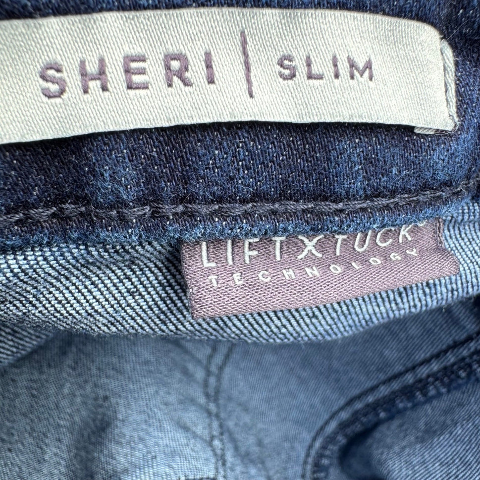 NYDJ Sheri Slim Jeans Womens 16 Dark Wash Blue Lift Tuck High Rise Denim Pants