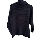 Switch Tahari Womens Ribbed Knit Stretch Black Cowl Neck Dolman Long Sleeve Sweater L 2 image