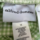 Switch Alfred Dunner Vintage Womens Green Gingham Check Capri Pedal Pusher Pants 16 2 image