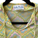 Switch Bobbie Brooks Vintage 70s Pastel Psychedelic Geometric Groovy Tie Neck Blouse 3 image
