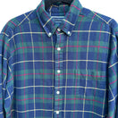 Switch Club Room Mens Blue Green Plaid Button-Up Long Sleeve Flannel Outdoor Shirt L 2 image