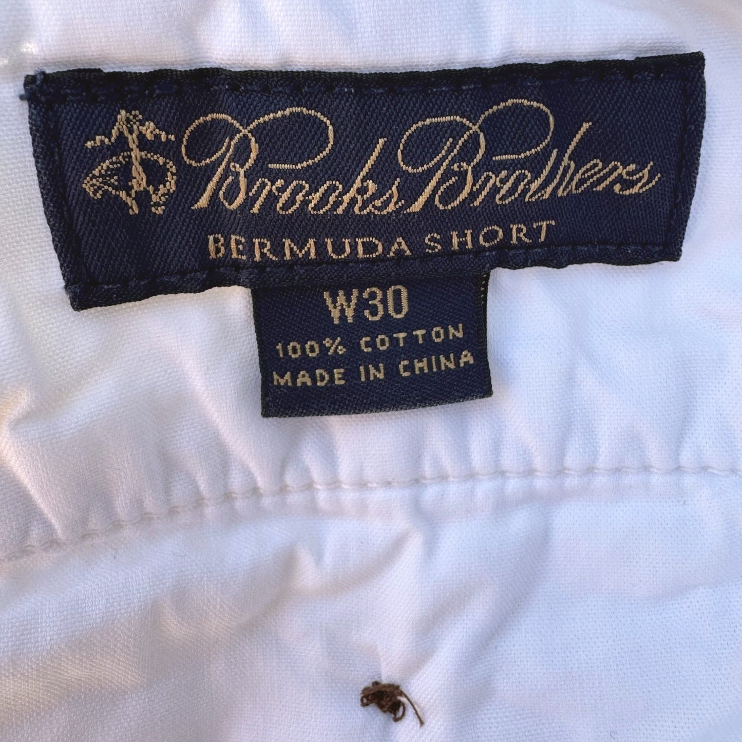Brooks Brothers Mens White Bermuda Shorts W30 Preppy Cotton Mens Casual Summer